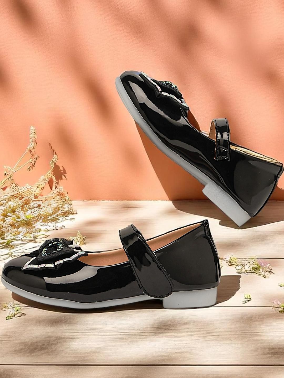 Freeplay Girls Embellished Black Bows Ballerinas-picture-31