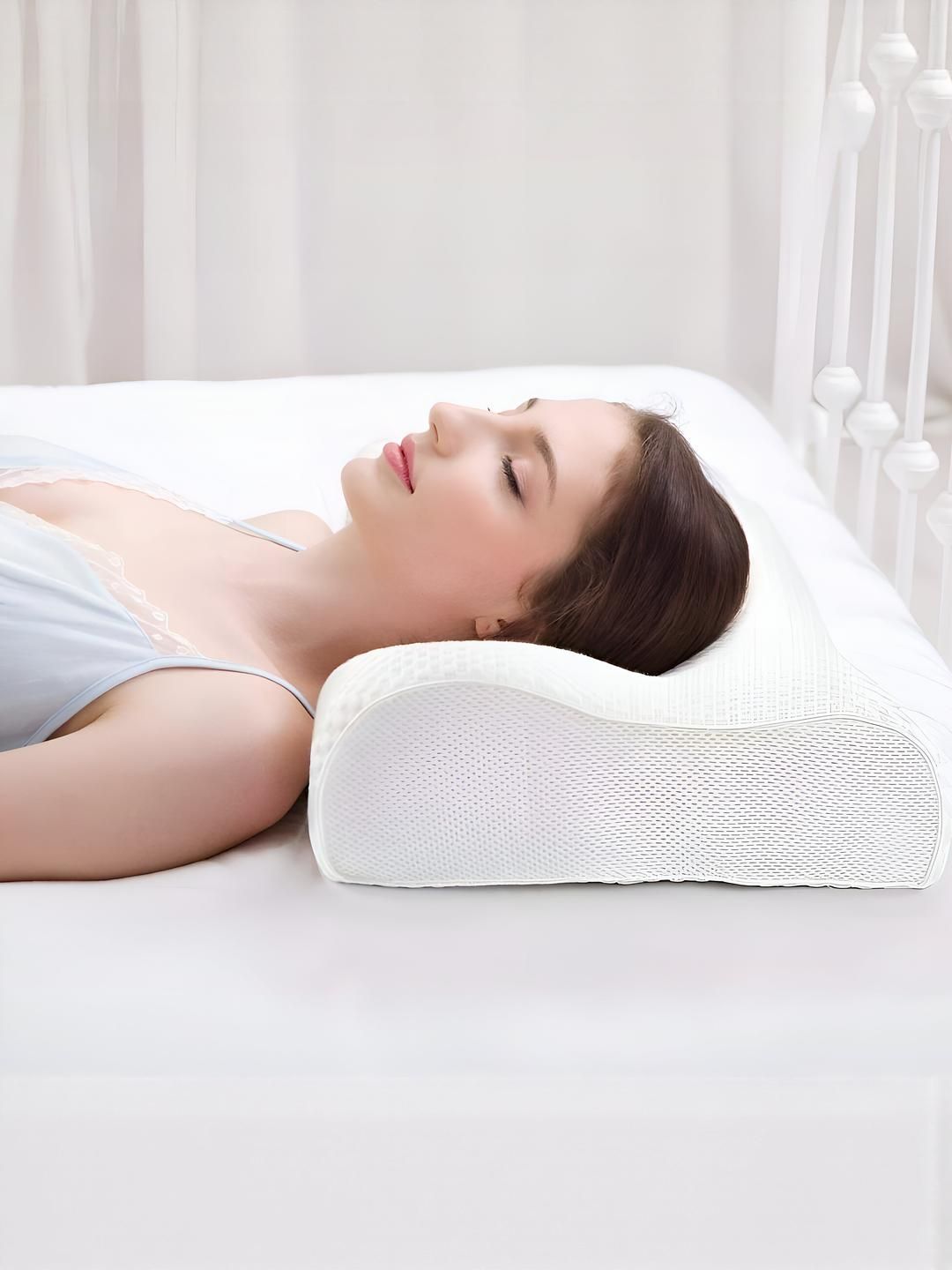 AD-RML White Orthopedic Cervical Contour Lightweight Memory Foam Pillow-picture-53