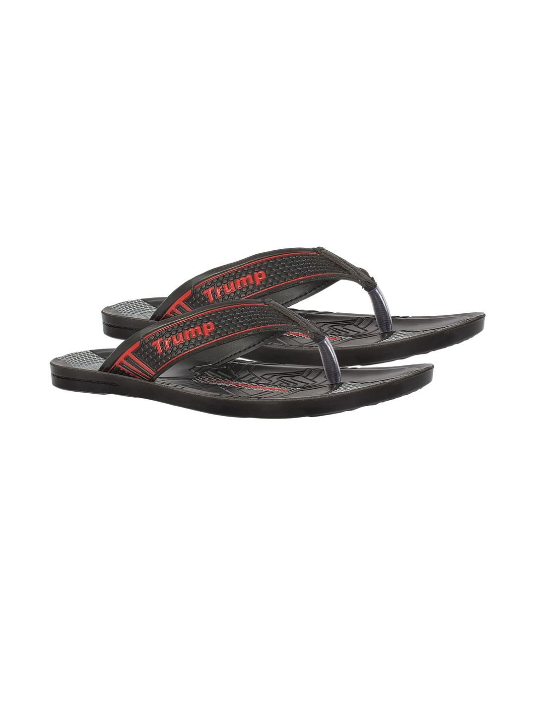 Trump Men Brown Flip Flops-image-10