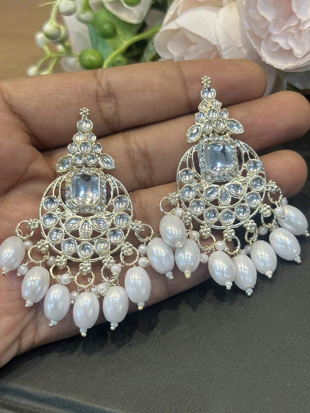 JN HANDICRAFT Women White Earrings-picture-31