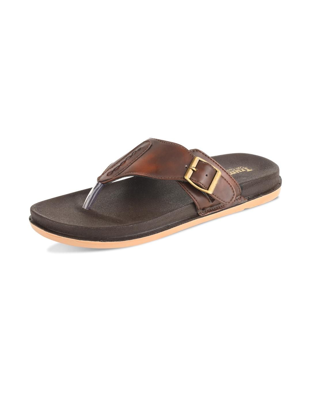 Trump Men Brown Flip Flops-picture-19