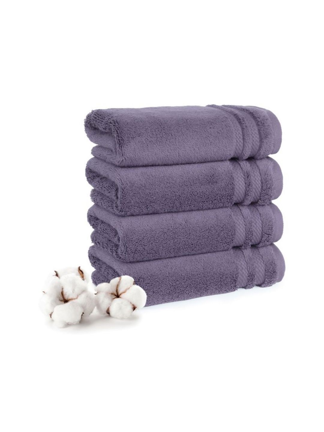 MYTRIDENT 4 Pieces Purple Pure Cotton 625 GSM Super Absorbent Hand Towels-picture-46