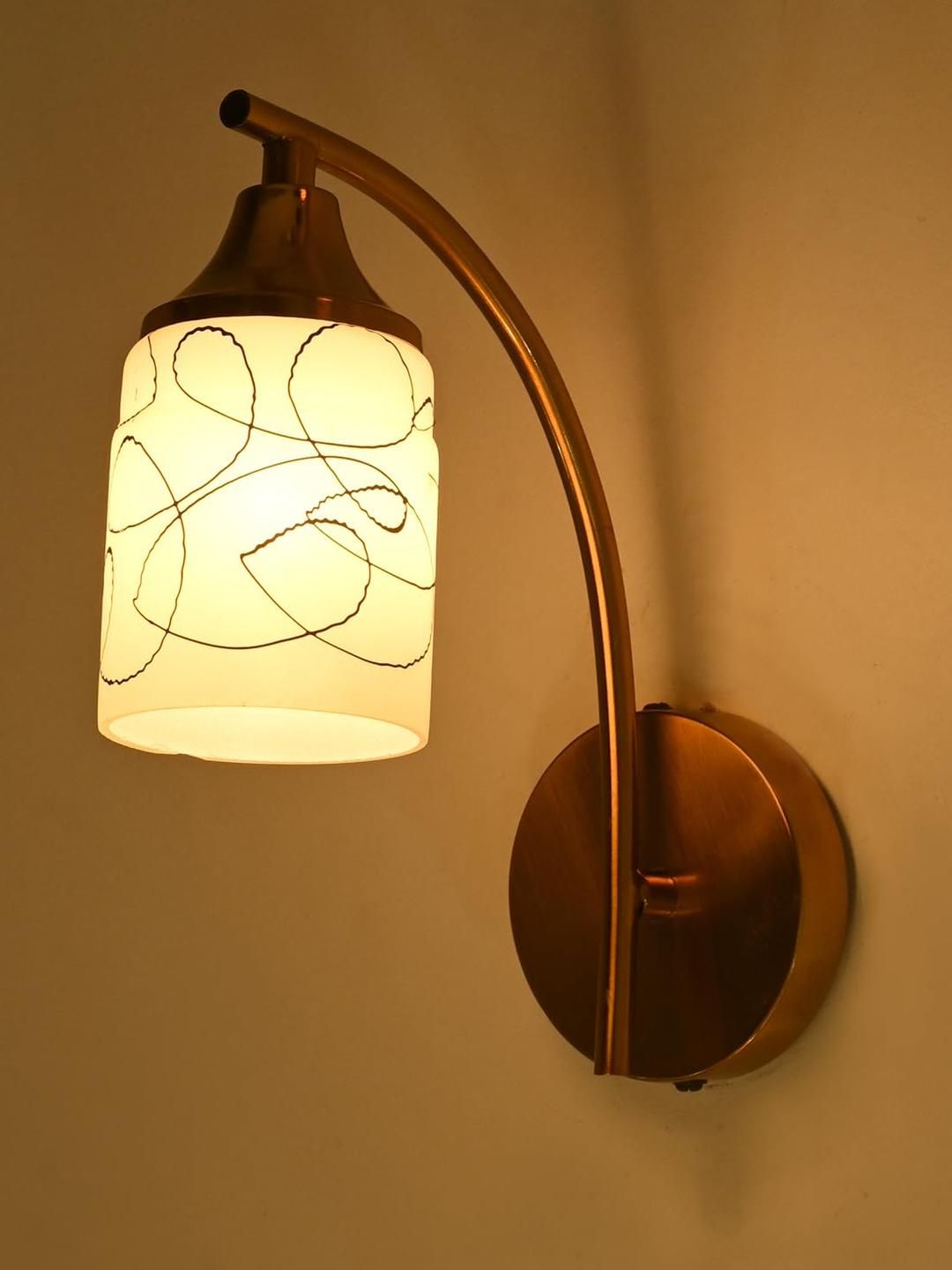 SOMIL Black & White Printed Glass Cylinder Shaped Wall Lamp-picture-21