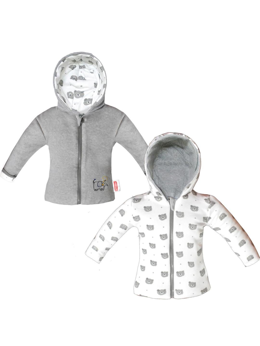 VParents Unisex Kids Front Open Hooded Reversible Jacket-image-37