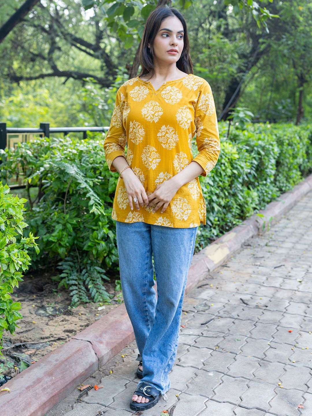 Moda Rapido Women Floral Print Cotton Top-picture-15