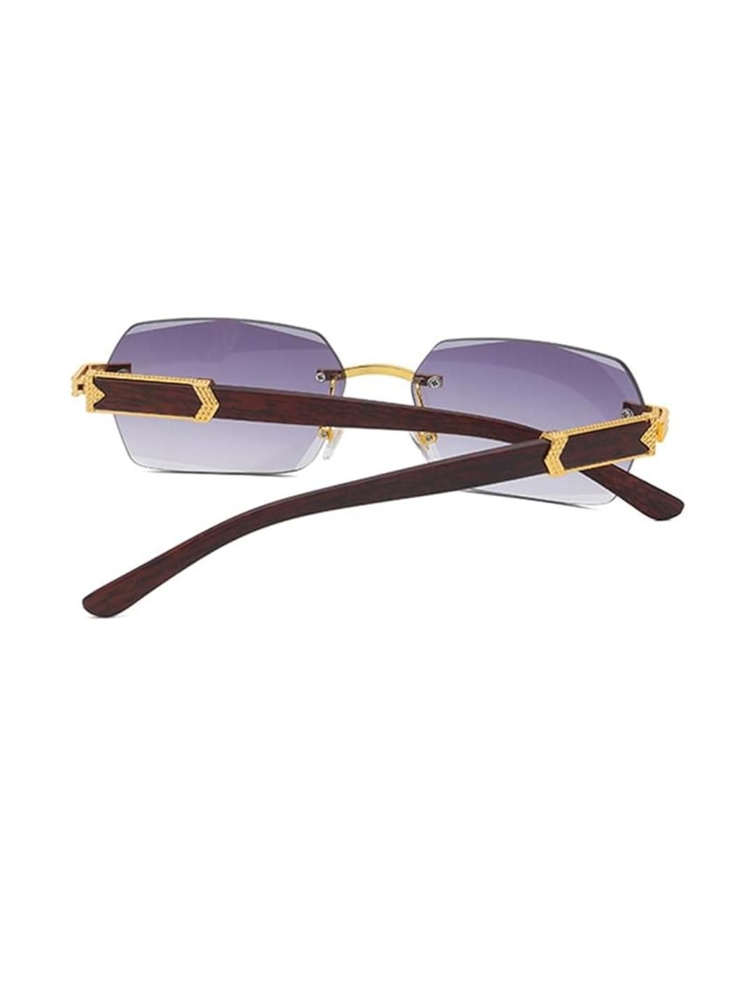 Arzonai Unisex Black UV Protected Lens Metal Sunglasses-picture-36