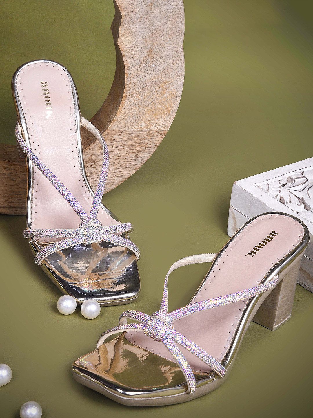 Anouk Women Ethnic Block Sandals-image-29