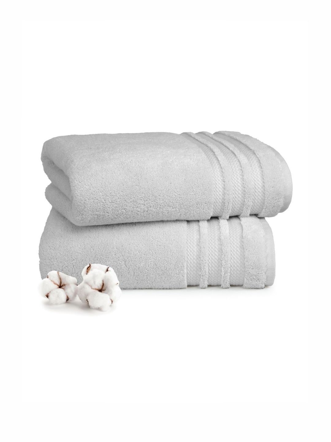 MYTRIDENT Grey 2 Pieces Cotton 600 GSM Bath Towels-picture-54