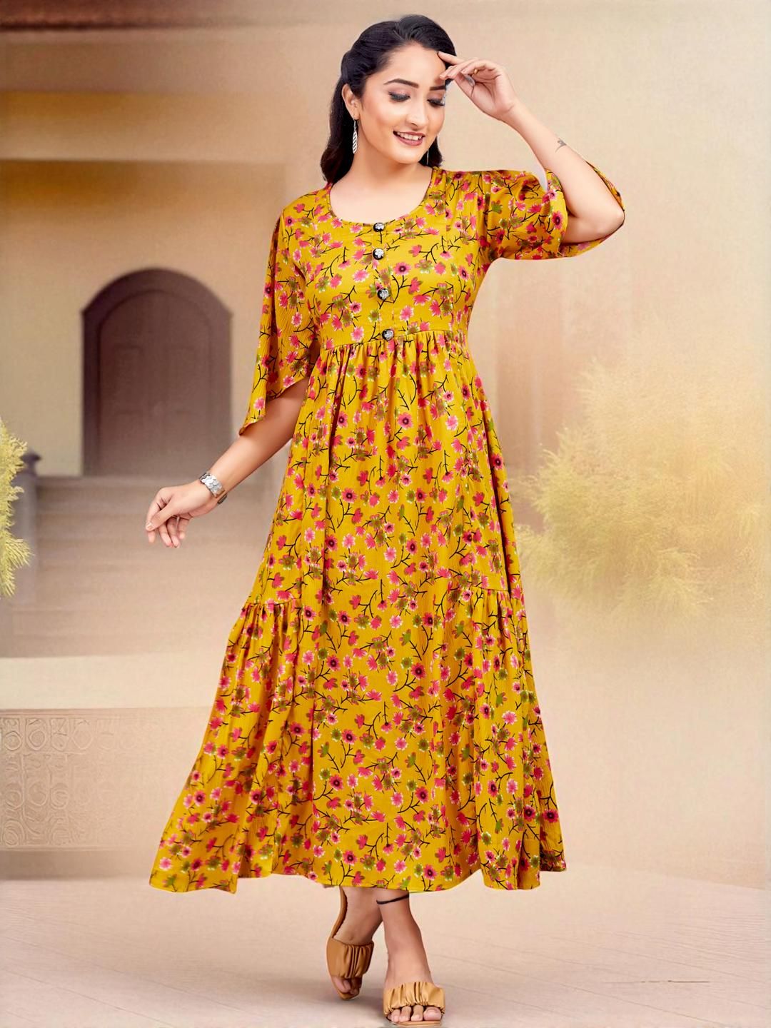 JYA Women Polyester Printed Anarkali Kurta-picture-41