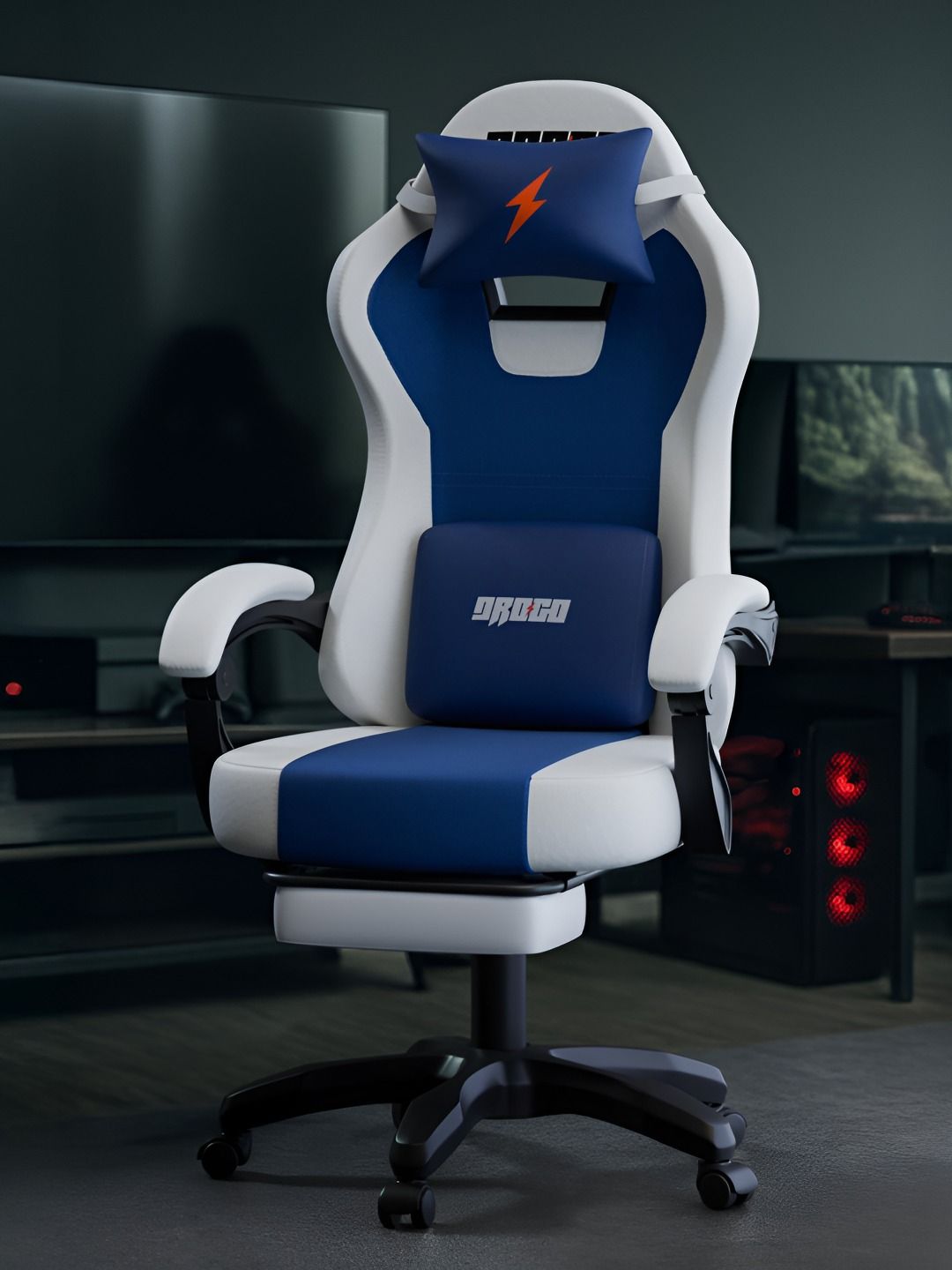 DROGO Auro Gaming Chair With Armrest Adjustable Neck & Lumbar Pillow Gaming Chair