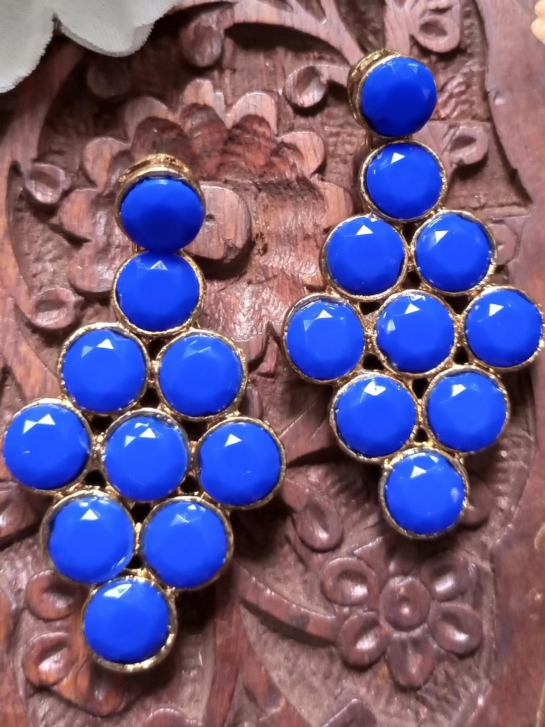 JN HANDICRAFT Women Blue Earrings-picture-37