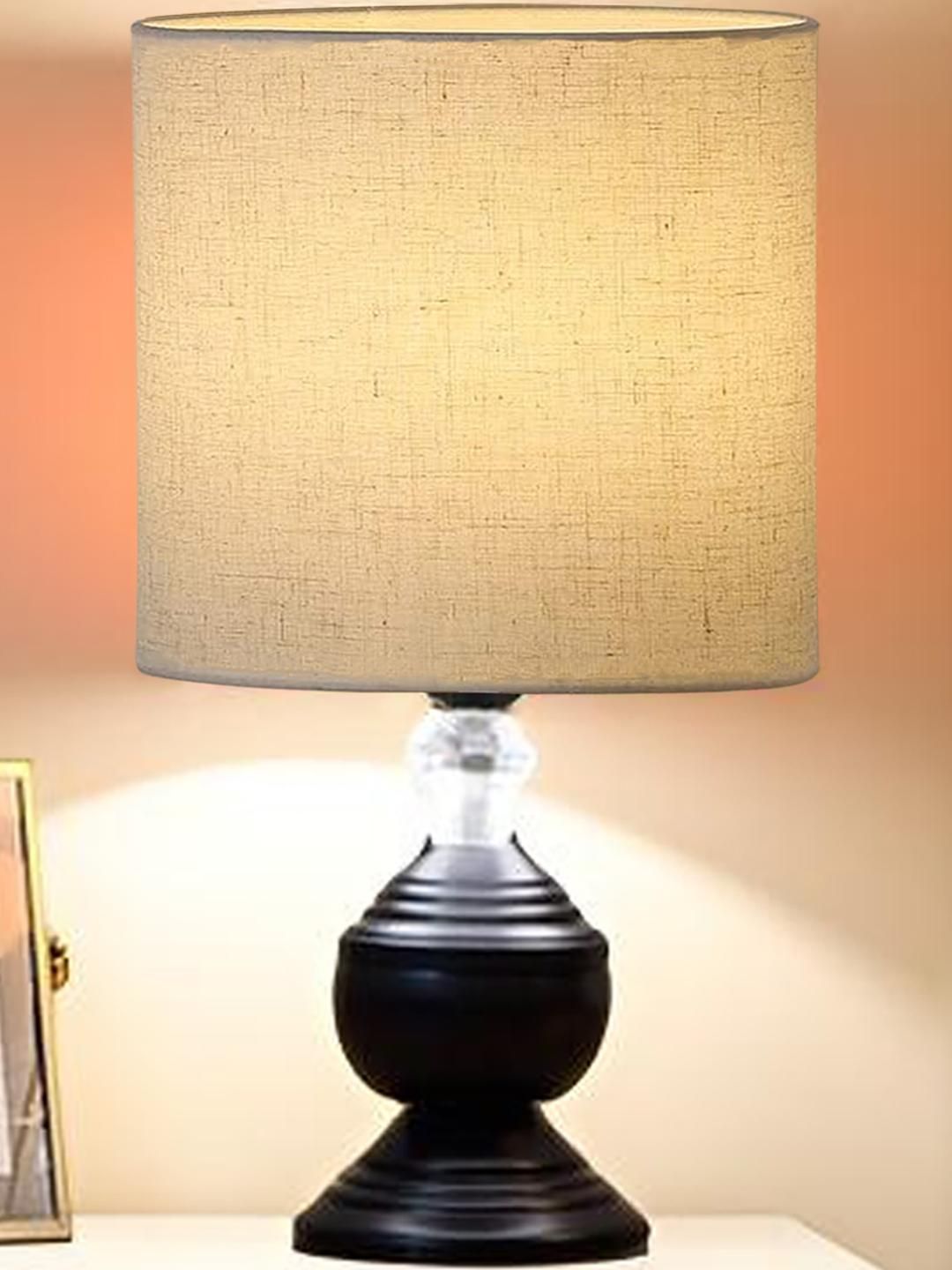 Decorcity Black Metal Cylindrical Shaped Table Lamp with Bulb-picture-25