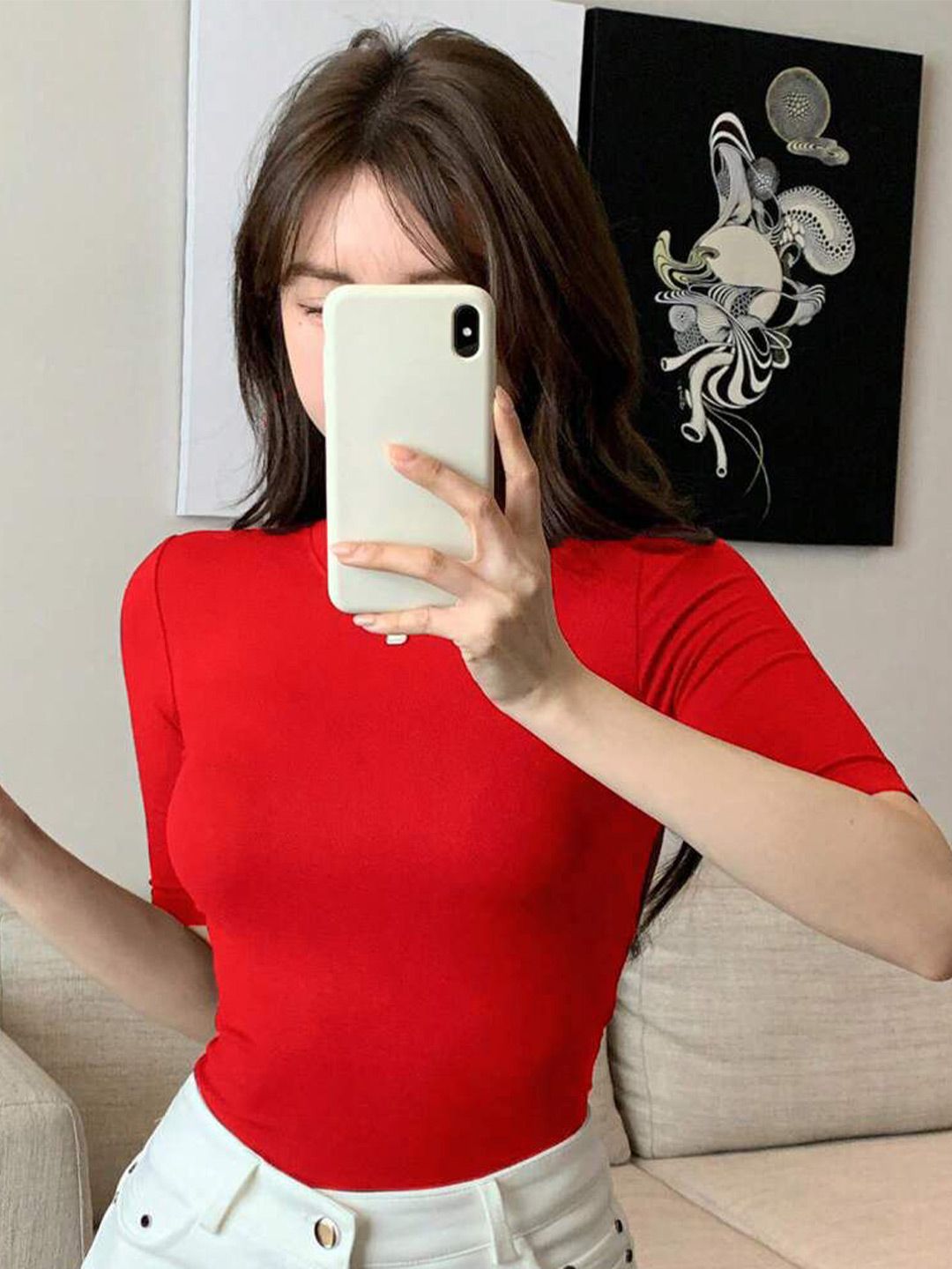 Istyle Can Women Round Neck Fitted Top-picture-26