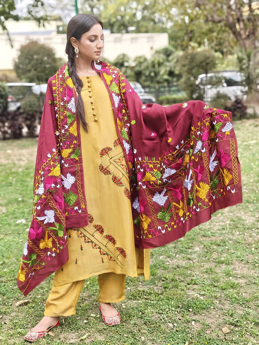 Phulkari Forever Embroidered Phulkari Dupatta-picture-29