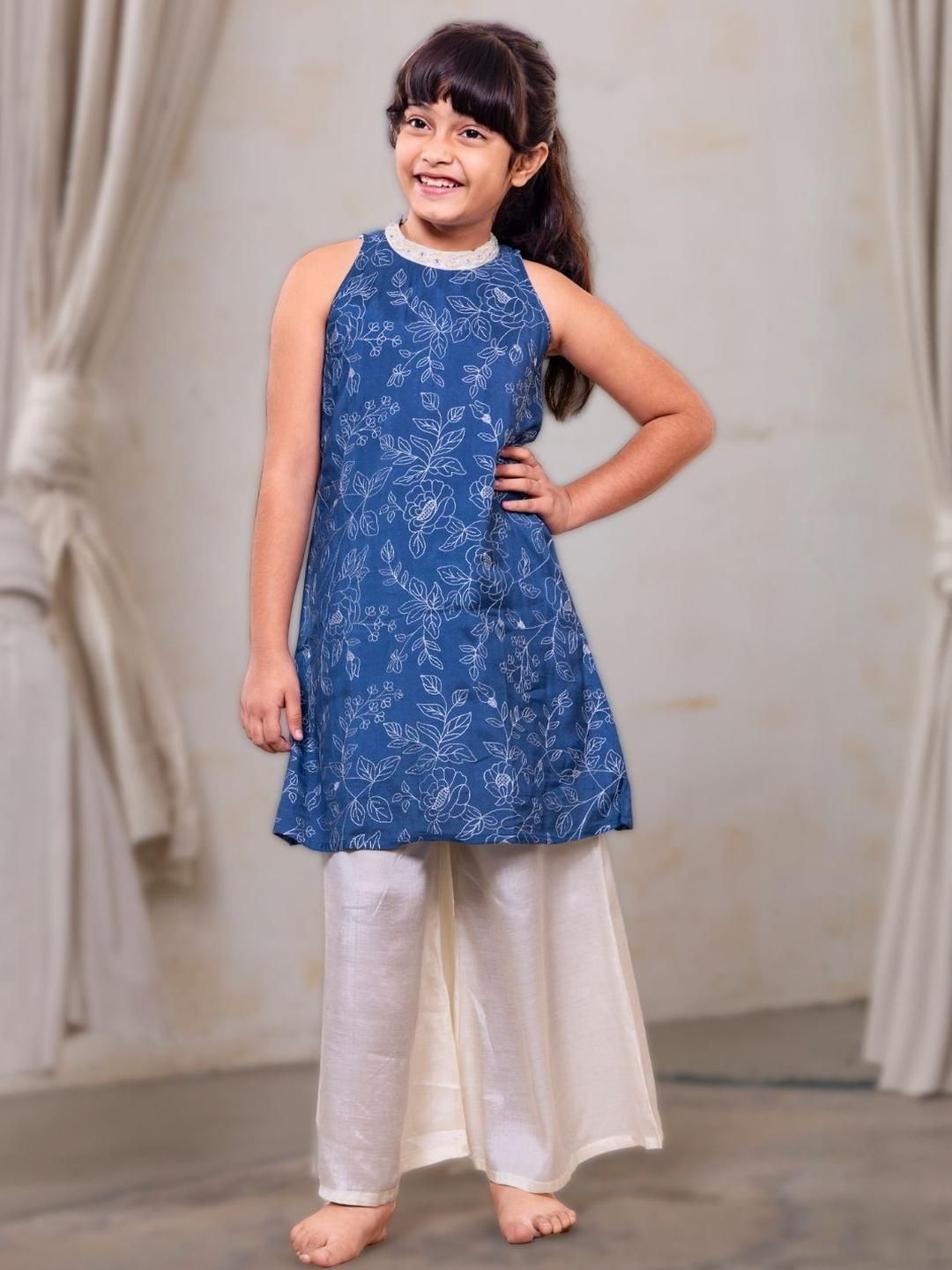 Tura Turi Girls Blue Kurta Sets-picture-49