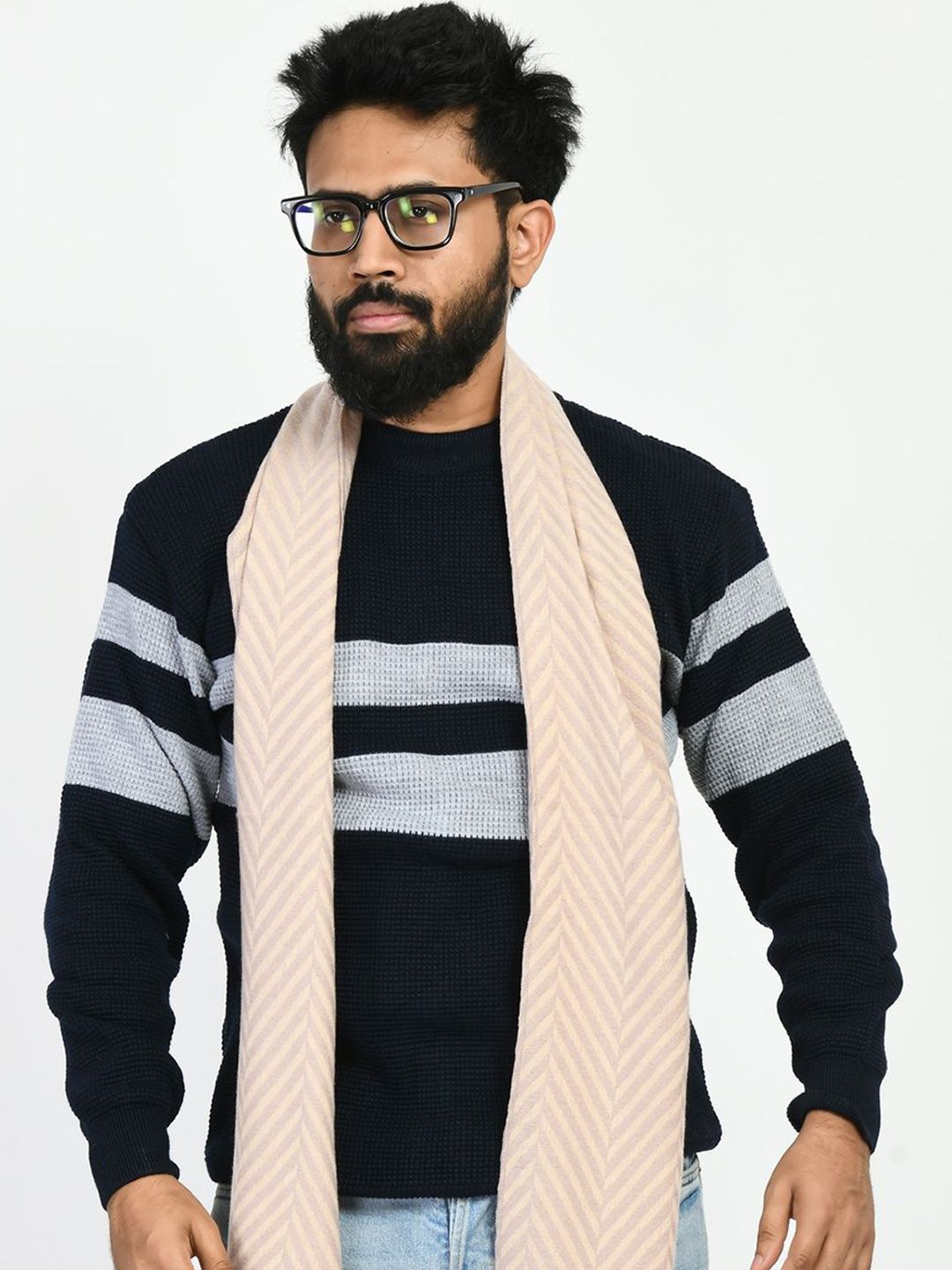 Manra Men Striped Acrylic Mufflers-picture-29