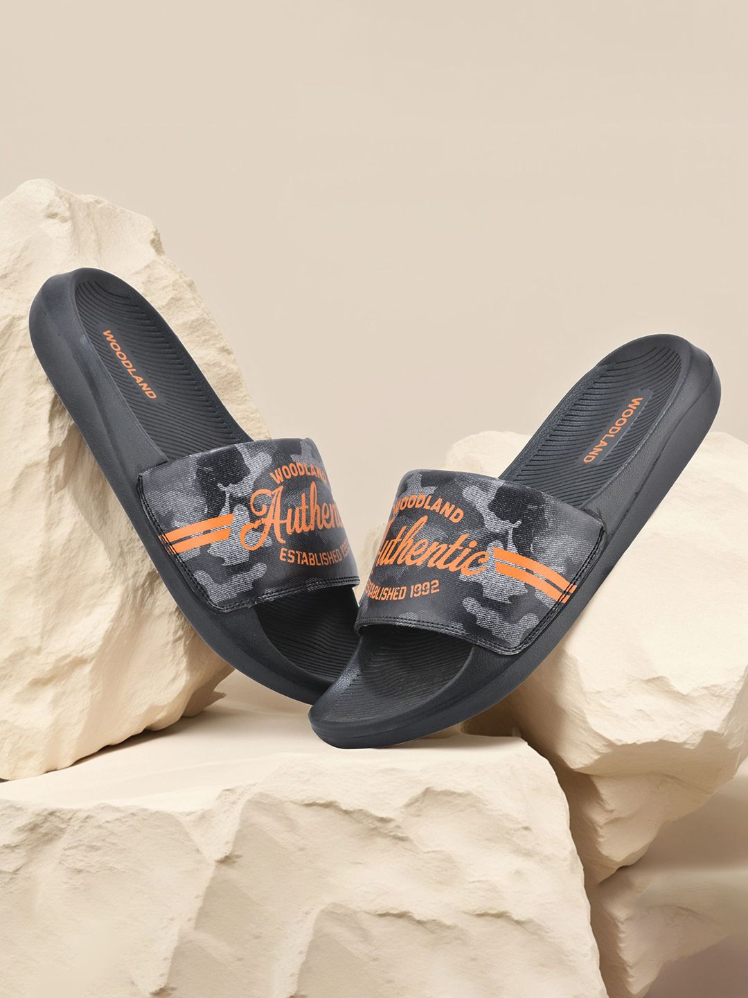 Woodland Men Printed Sliders-picture-18
