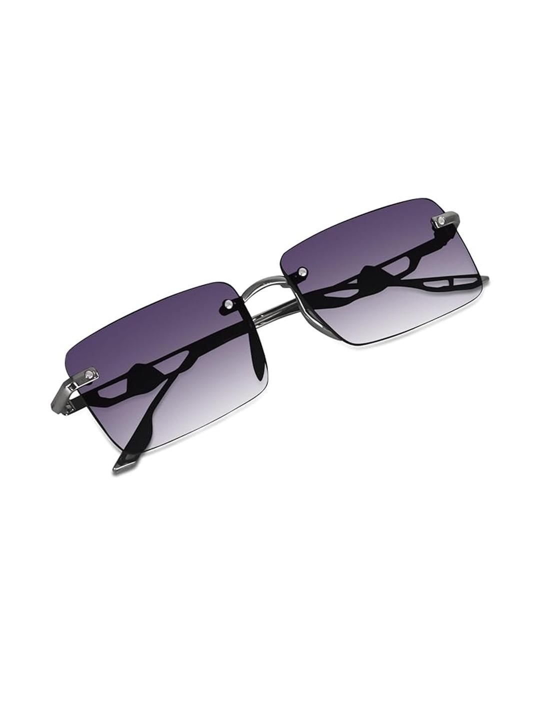 Arzonai Unisex Brown UV Protected Lens Metal Sunglasses-picture-26