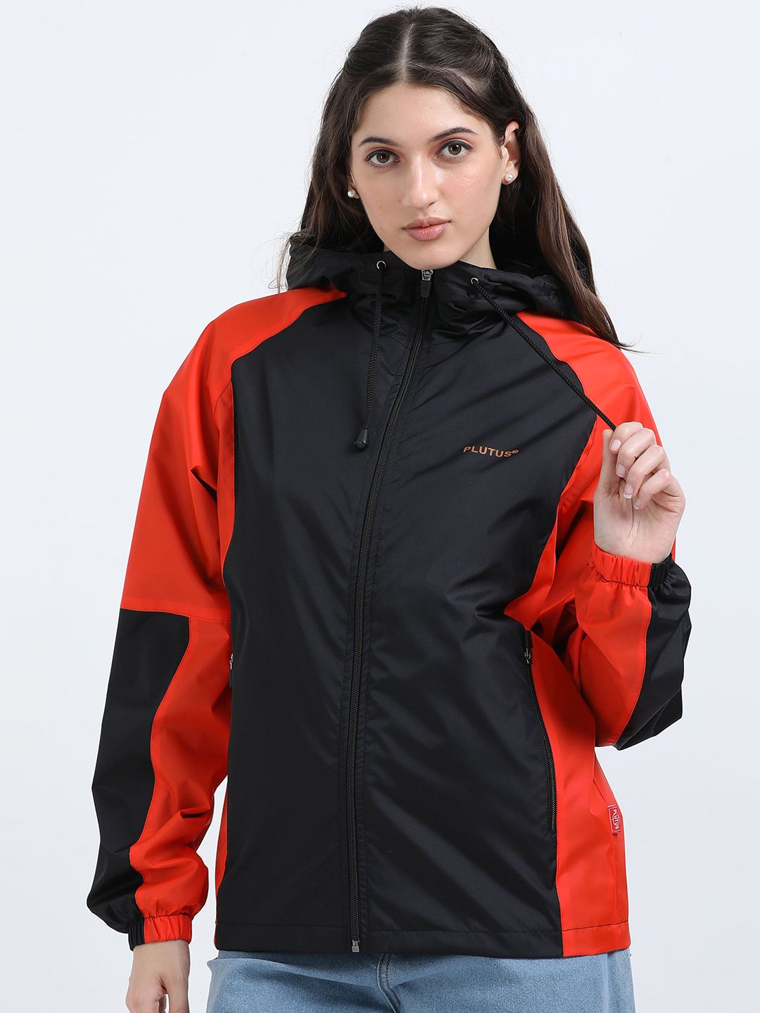 Plutus Colourblocked Hooded Water Resistant Sporty Jacket