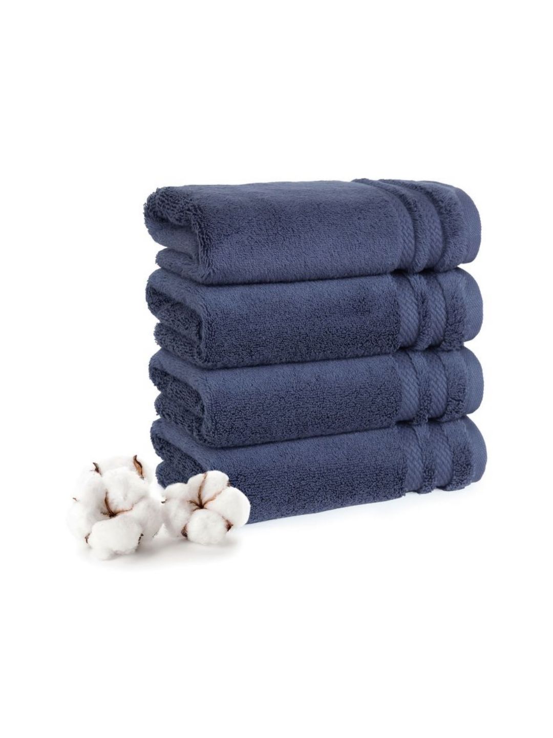 MYTRIDENT 4 Pcs Navy Blue 625 GSM Super Absorbent Pure Cotton Hand Towel-picture-36
