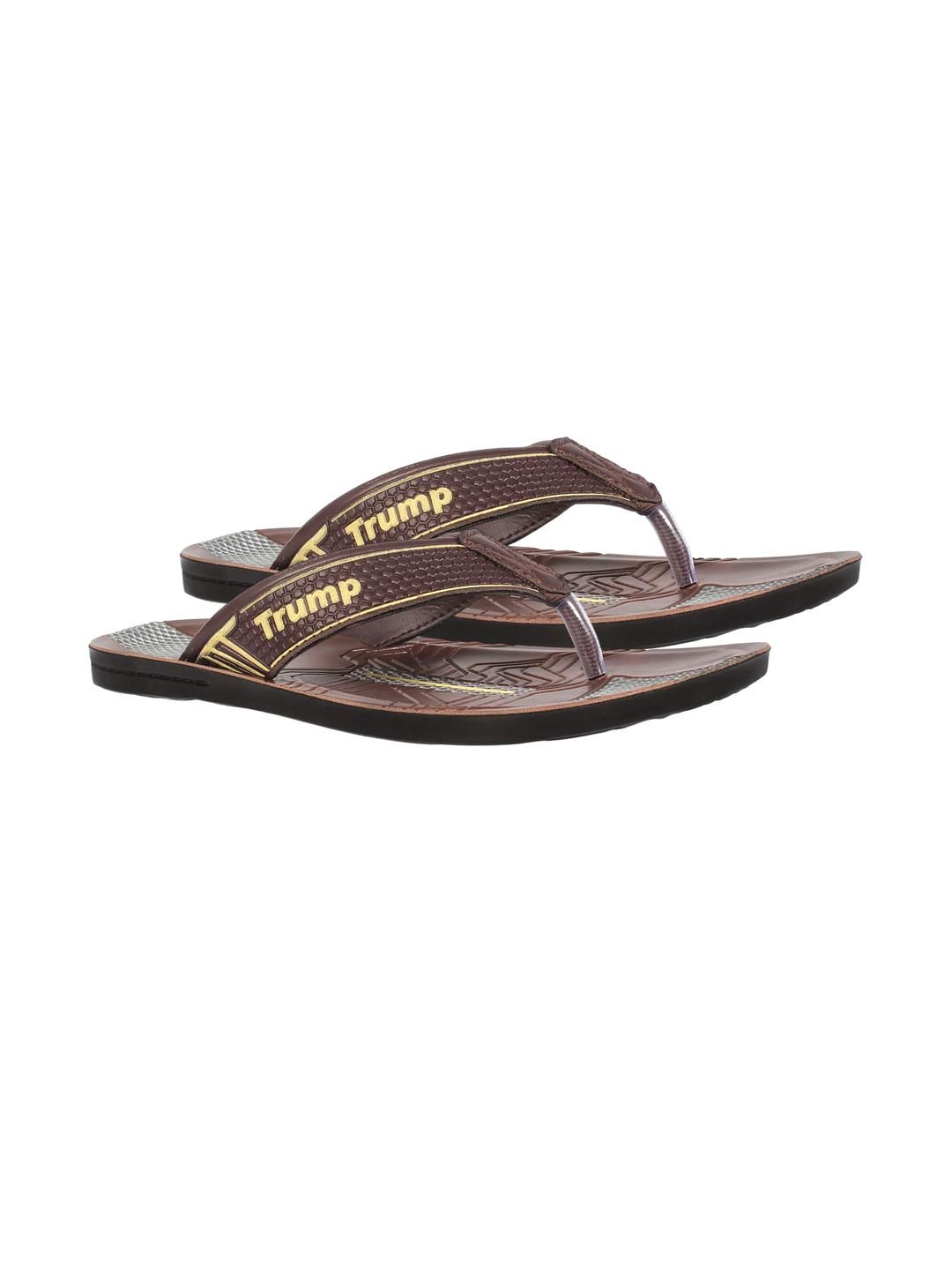 Trump Men Tan Flip Flops-picture-52
