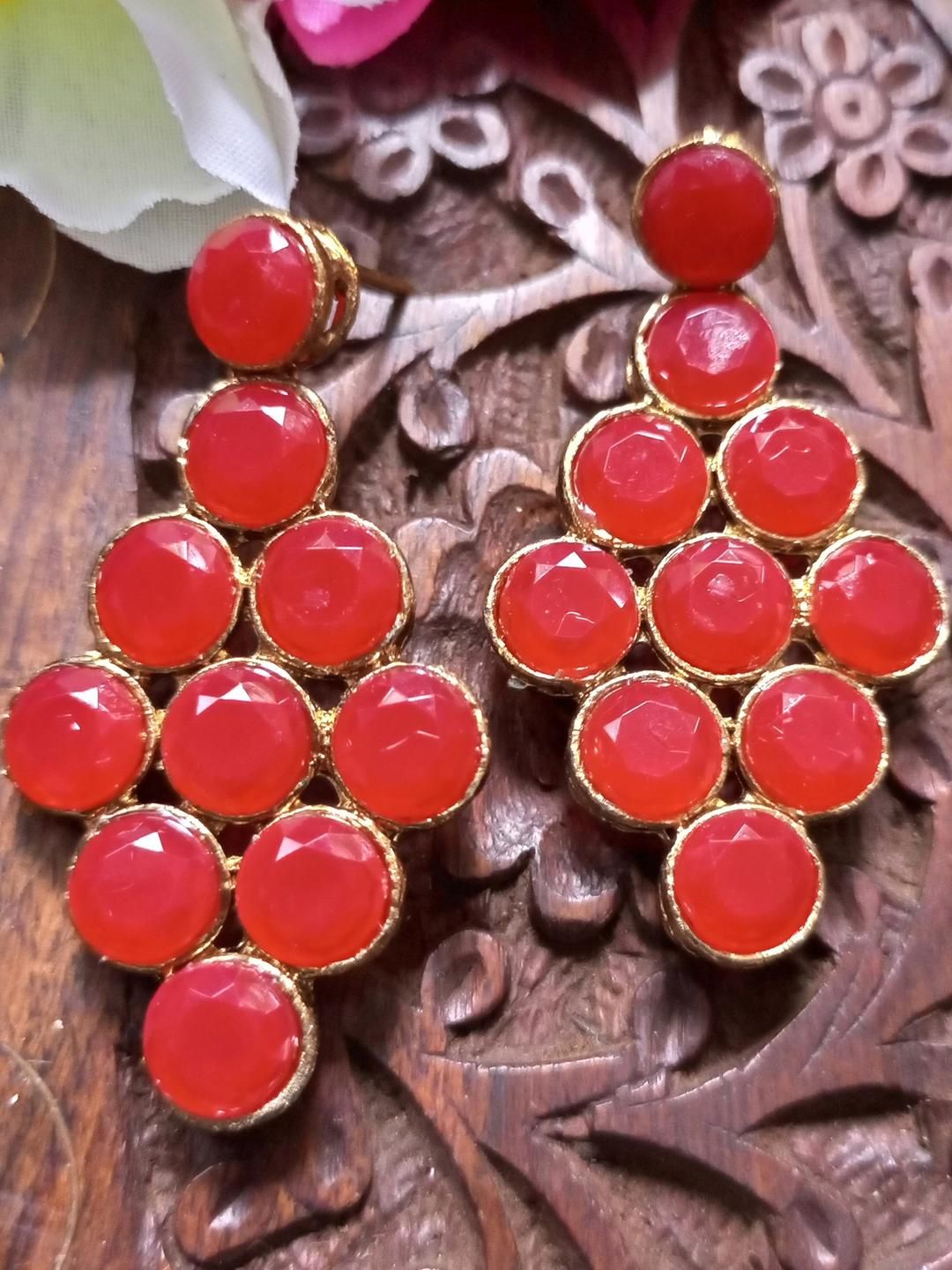 JN HANDICRAFT Women Red Earrings-picture-39