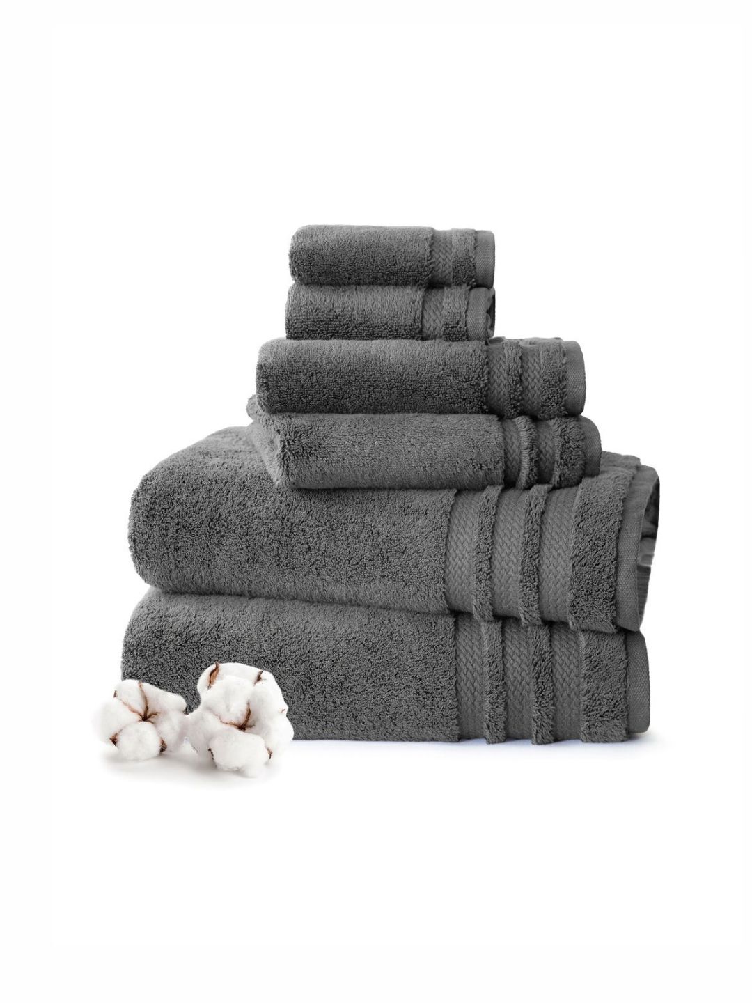 MYTRIDENT Grey Cotton 600 GSM Towel Set-picture-20