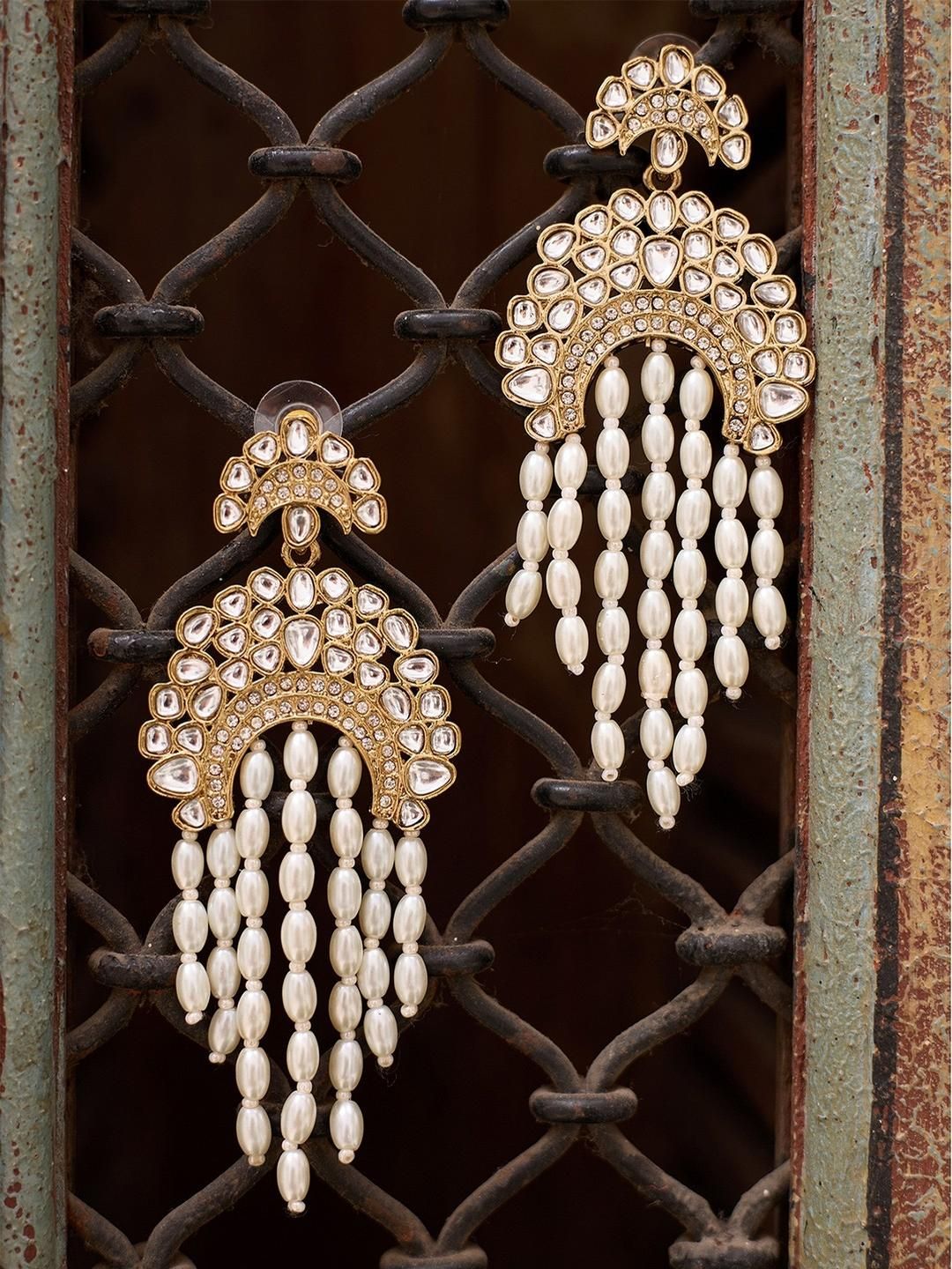 R A Enterprises Women White Earrings-picture-26