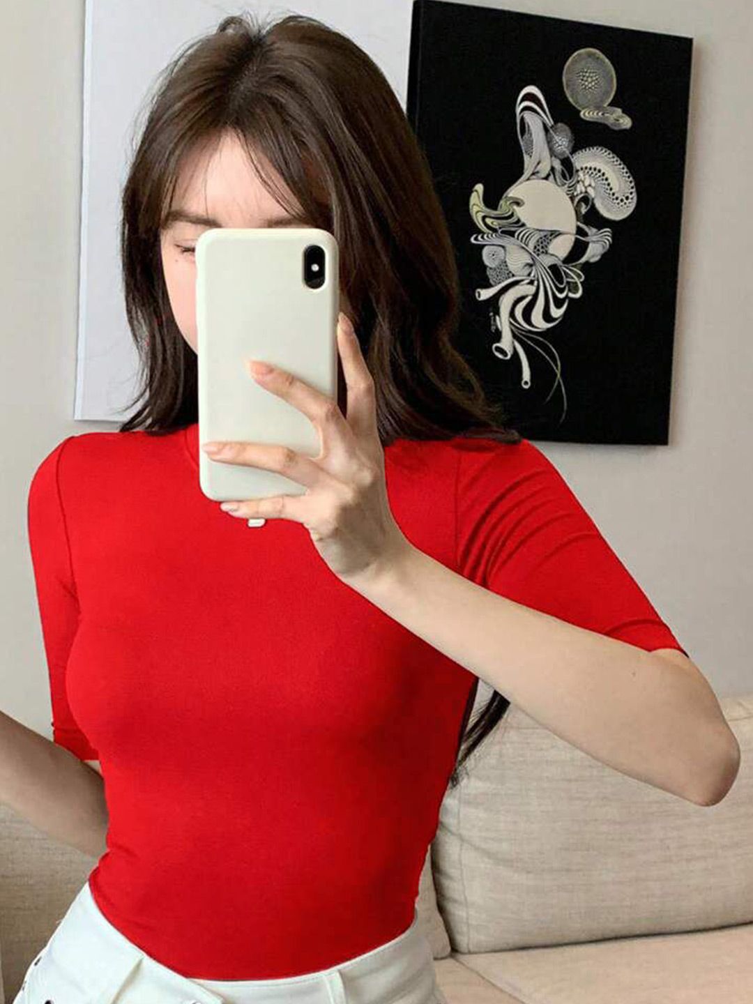 Istyle Can Women Round Neck Fitted Top-picture-35