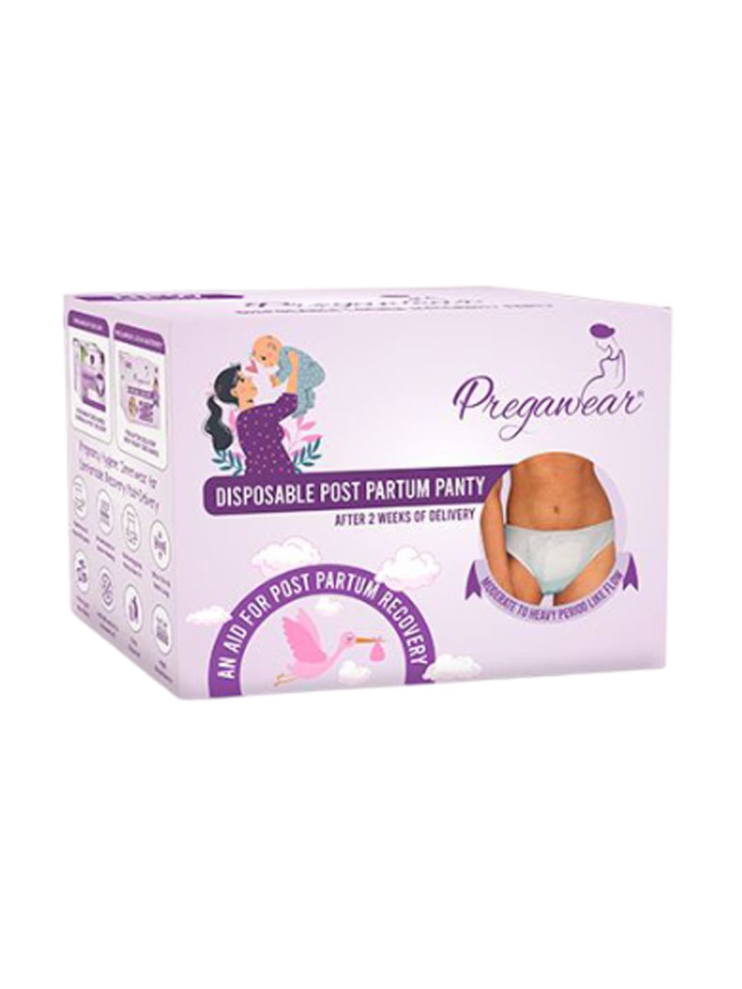 Pregawear Women Pack Of 5 Leak-Proof Disposable Maternity Underwear Basic Briefs PF005A0XS-image-9