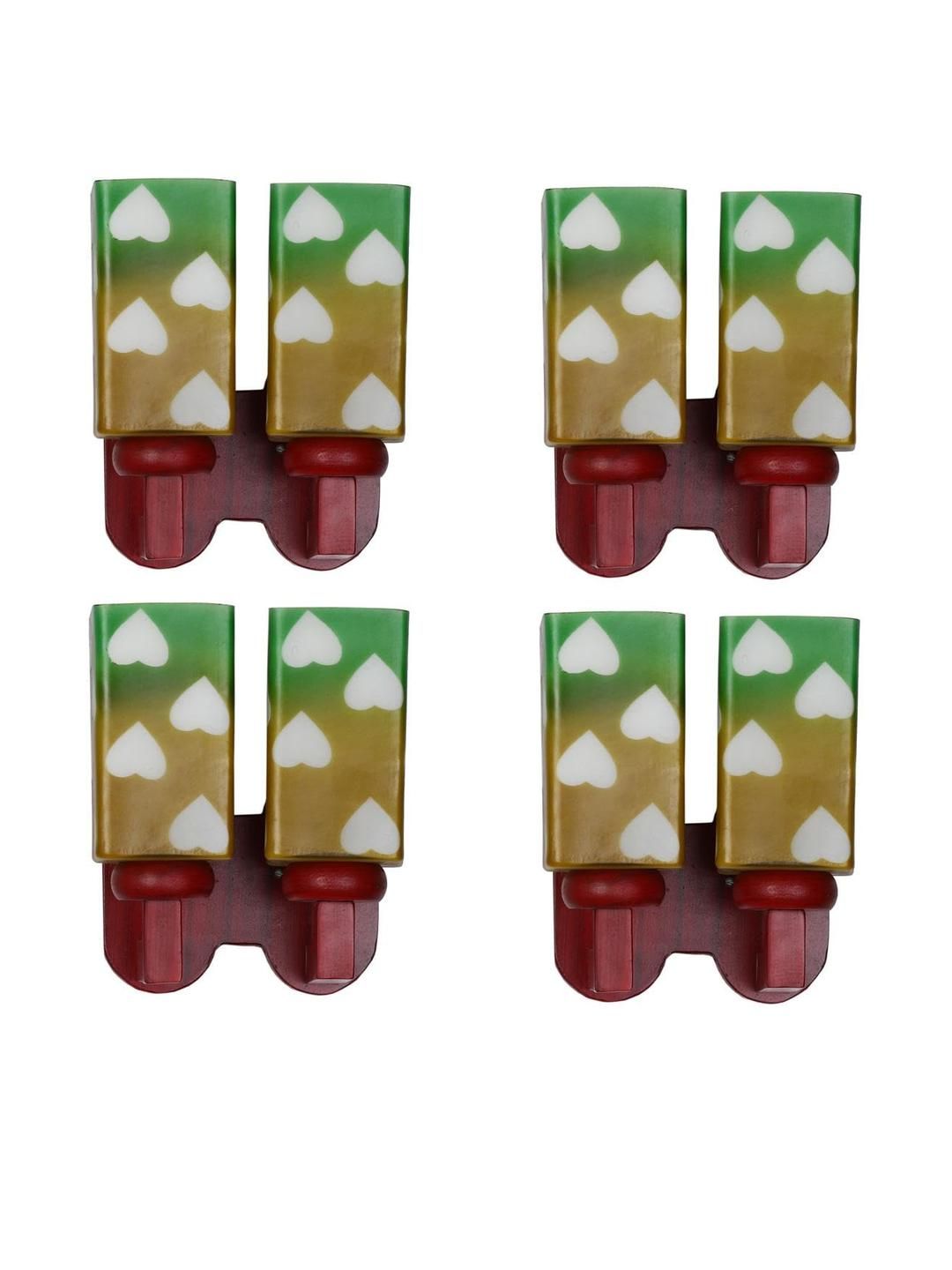 Somil Premium Designer Glass Wall / Night Lamp Elegant & Stylish Dcor Accent for Modern Interiors, color- Green, White, Brown, Size, 27.5 X 23.5 X 32.5 CM-image-32