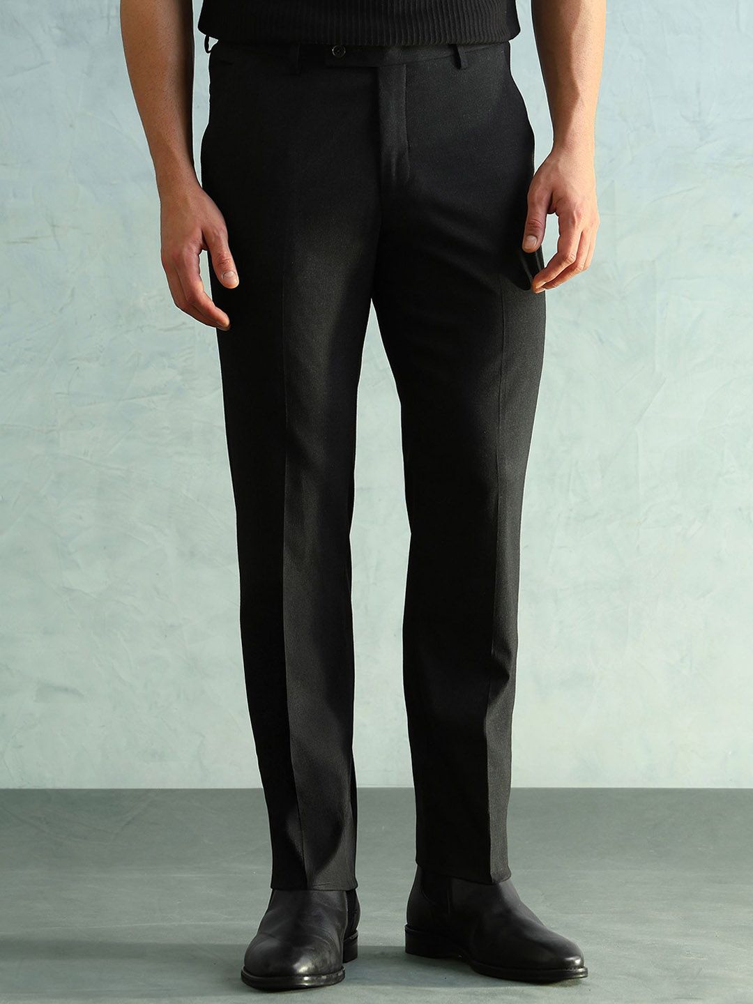 Arrow Men Slim Fit Mid-Rise Trousers-picture-11