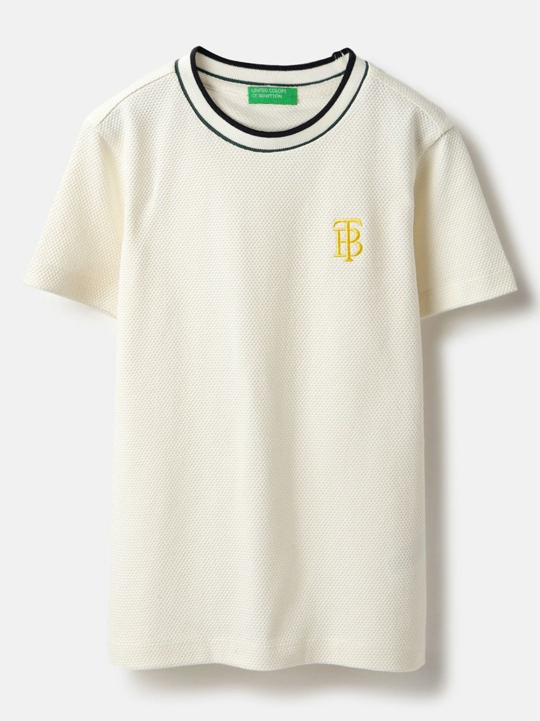 United Colors of Benetton Boys Self Design Round Neck Cotton Regular Fit T-shirt-picture-25