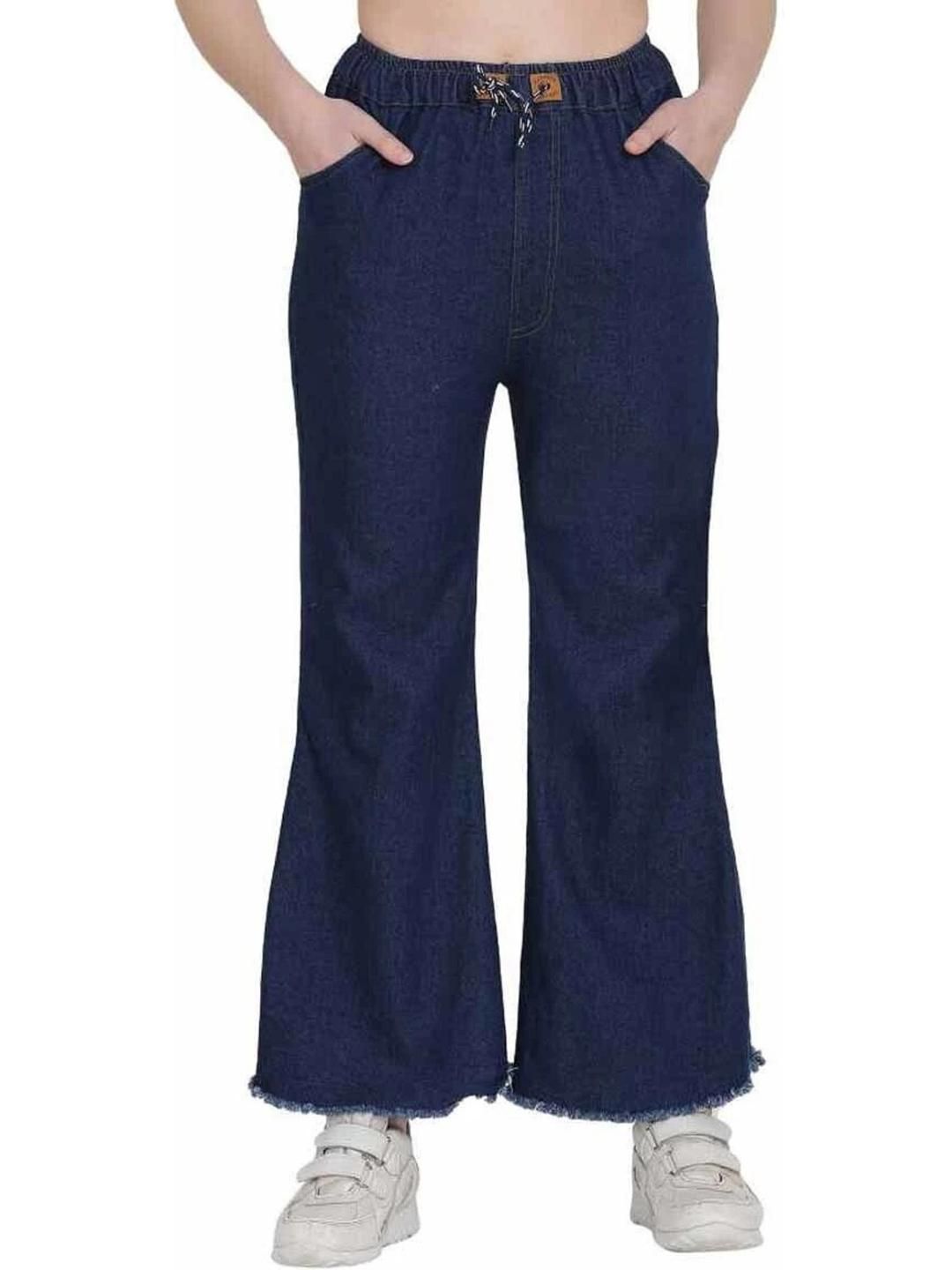 STYLOKAT Solid Flared Denim Palazzo