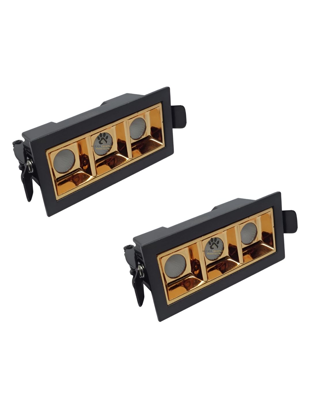 Mufasa Black & Gold 2 Pieces Rectangle Shaped Ceiling Lamps