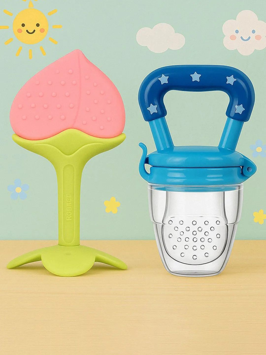 NeonateCare Infants Set Of 2 BPA Free Silicone Teether & Fruit Feeder-picture-21