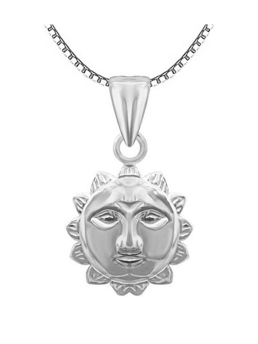 RAVIOUR LIFESTYLE Unisex Silver Pendant-picture-23