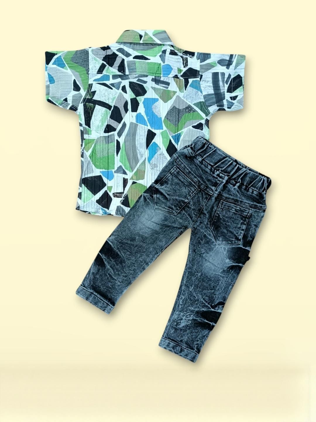 MAHI CREATION Boys Multi Color Marble Printed Casual Clothing Set-picture-10