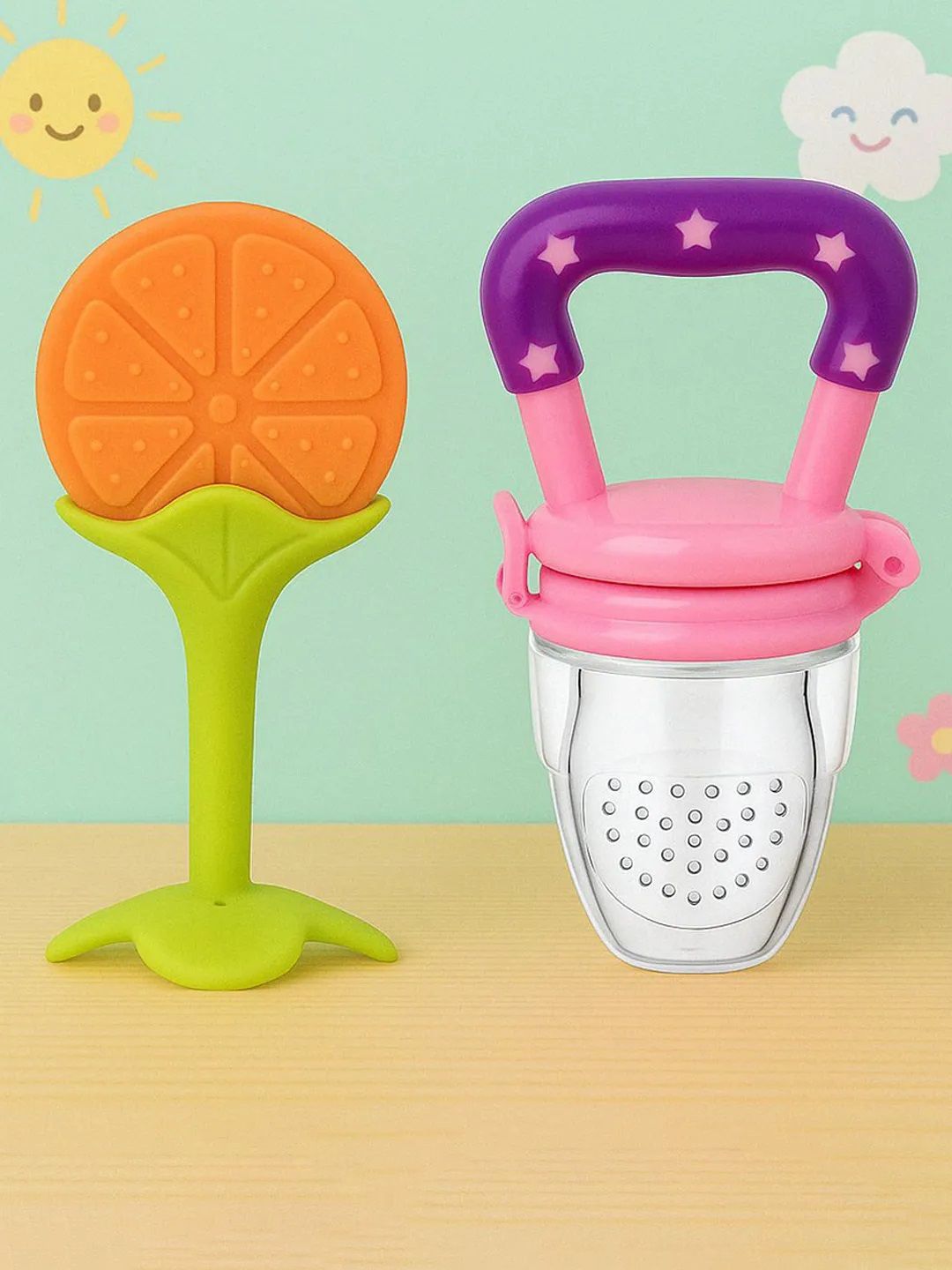 NeonateCare Infants Set Of 2 BPA Free Silicone Teether & Fruit Feeder-picture-31