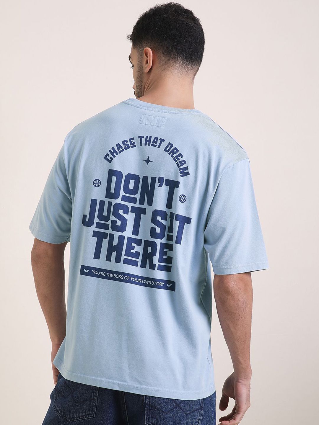 Difference of Opinion Men Typography Printed Round Neck Cotton Oversized T-shirt-picture-36