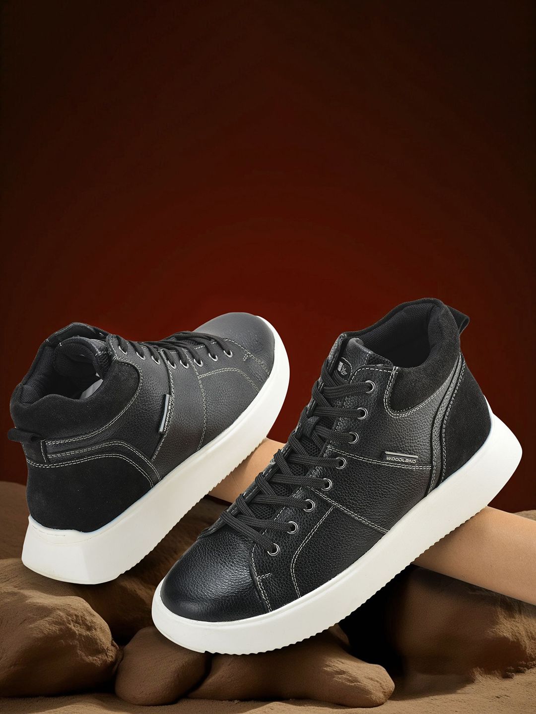 Woodland Men Leather Sneakers-picture-25