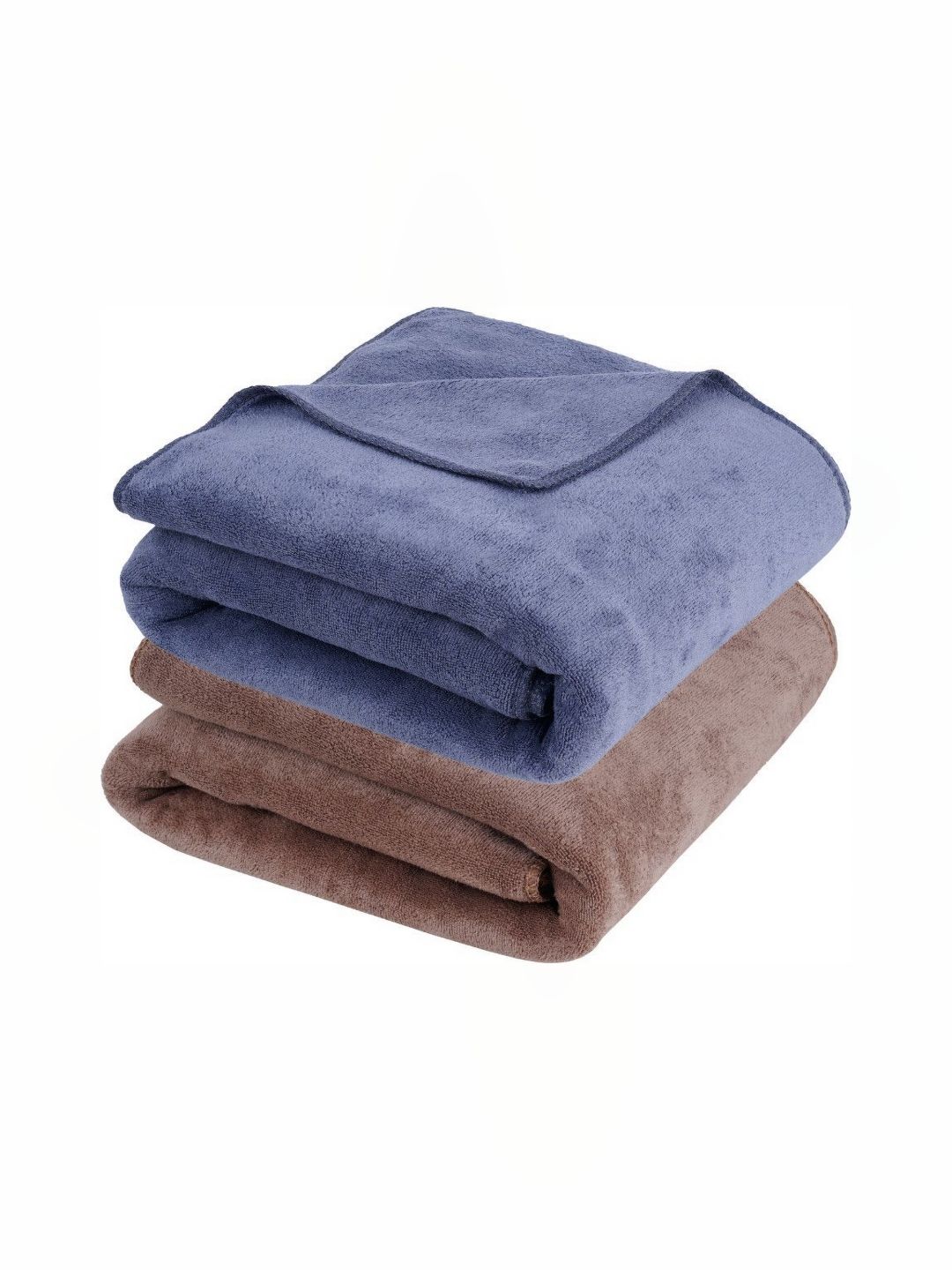 Fezora Grey & Brown 2 Pieces Microfiber 400 GSM Bath Towels-image-24