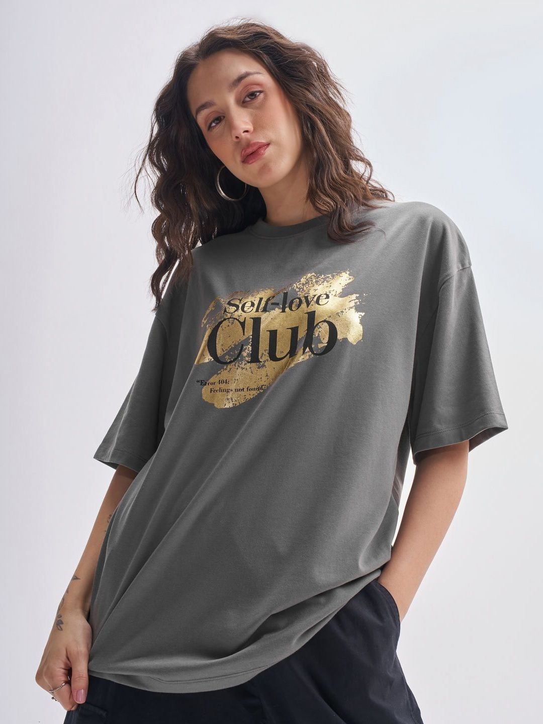 Street By Tokyo Talkies Women Typography Printed Round Neck Oversized T-shirt-picture-23