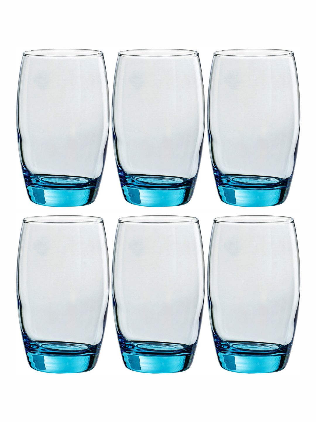 Luminarc Transparent & Blue 6 Pieces Color Glass Water Glasses-350ml Each-picture-30