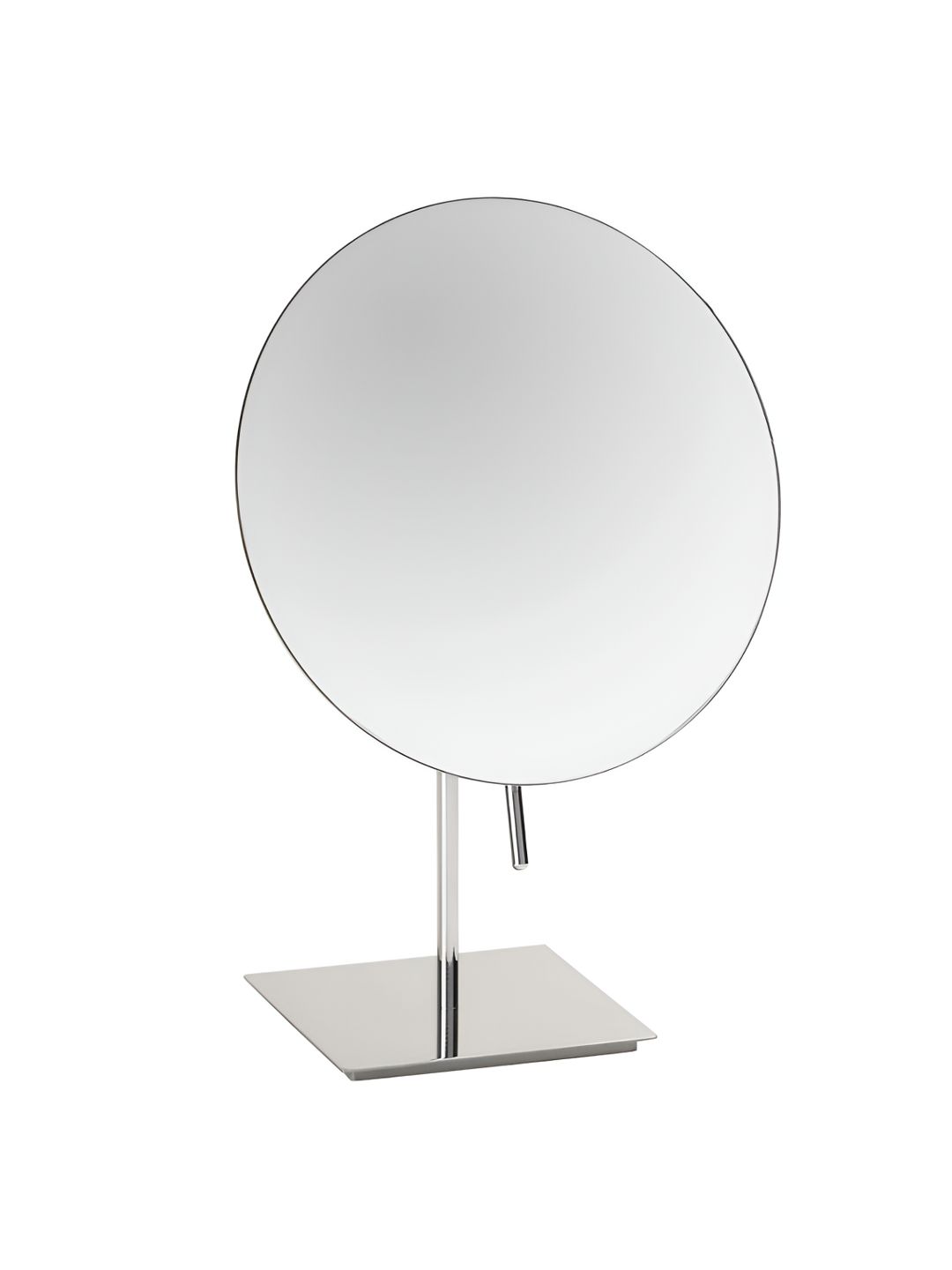 PERK Silver-Toned Round Shaped Height Adjustable Glass Table Mirror-picture-47