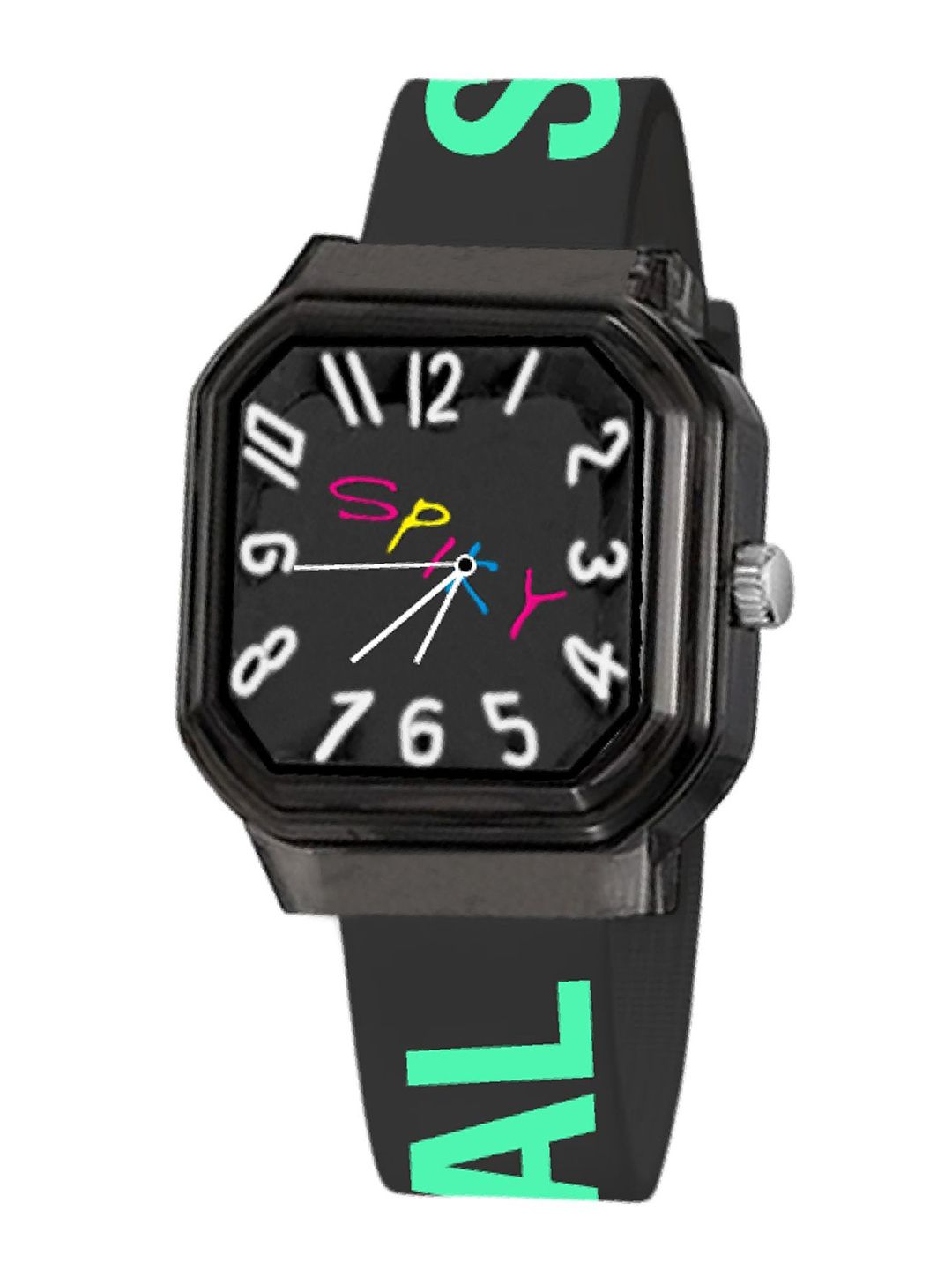 Spiky Unisex Kids Dial & Textured Straps Analogue Watch SPKEVA40_C1_Blk-picture-16