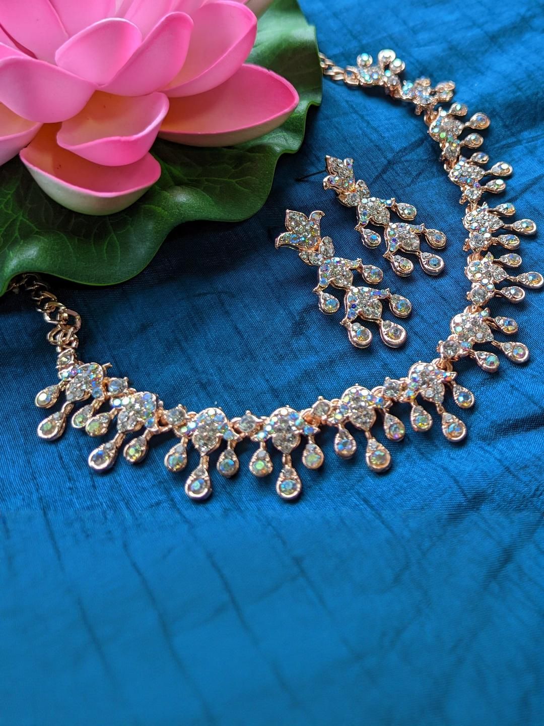 VATSALYA creation Rose Gold Jewellery Set-picture-19