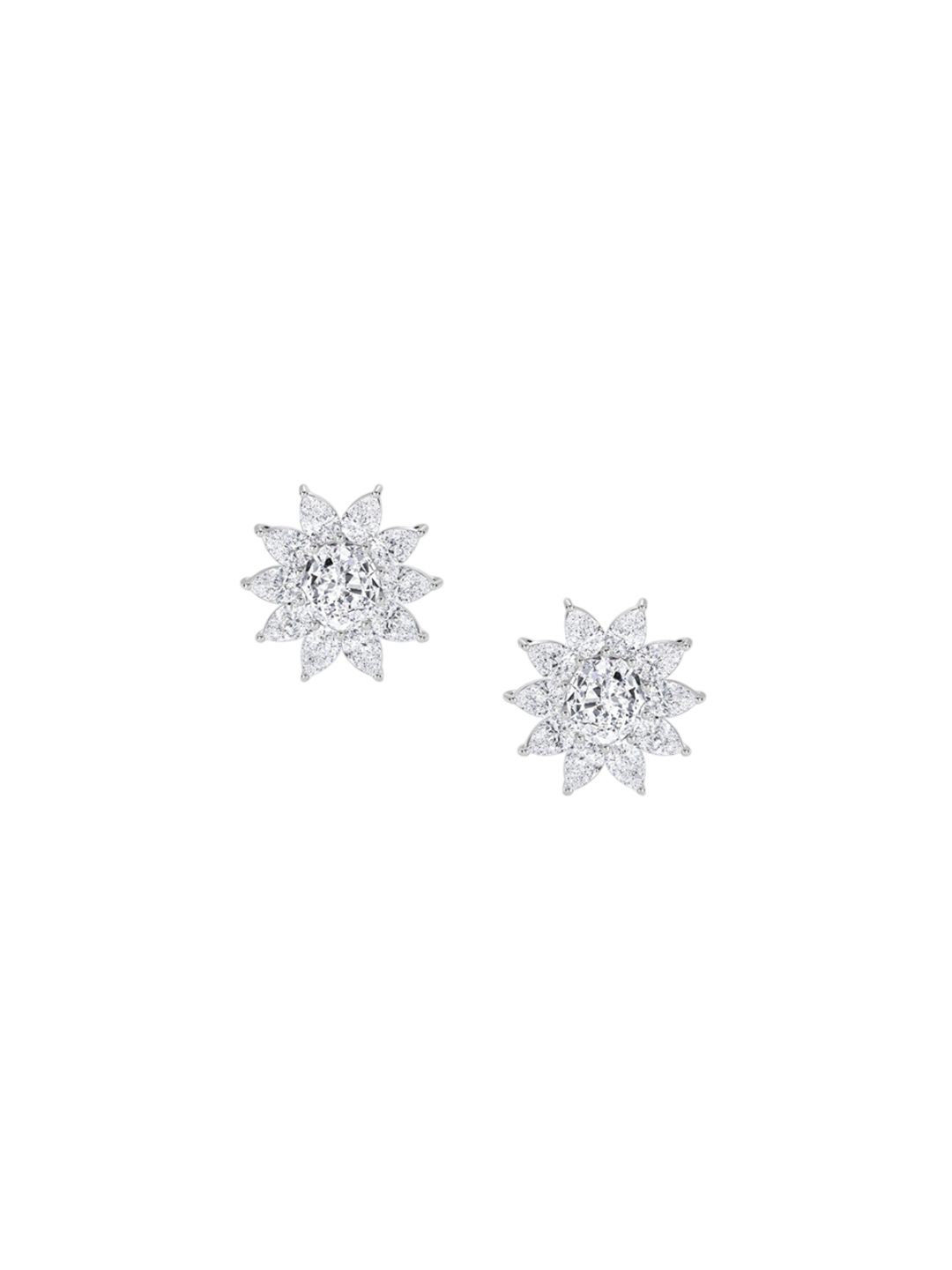 LUNA Women White Gold Lab Grown Diamond Studded Earrings I 14 Kt-image-13