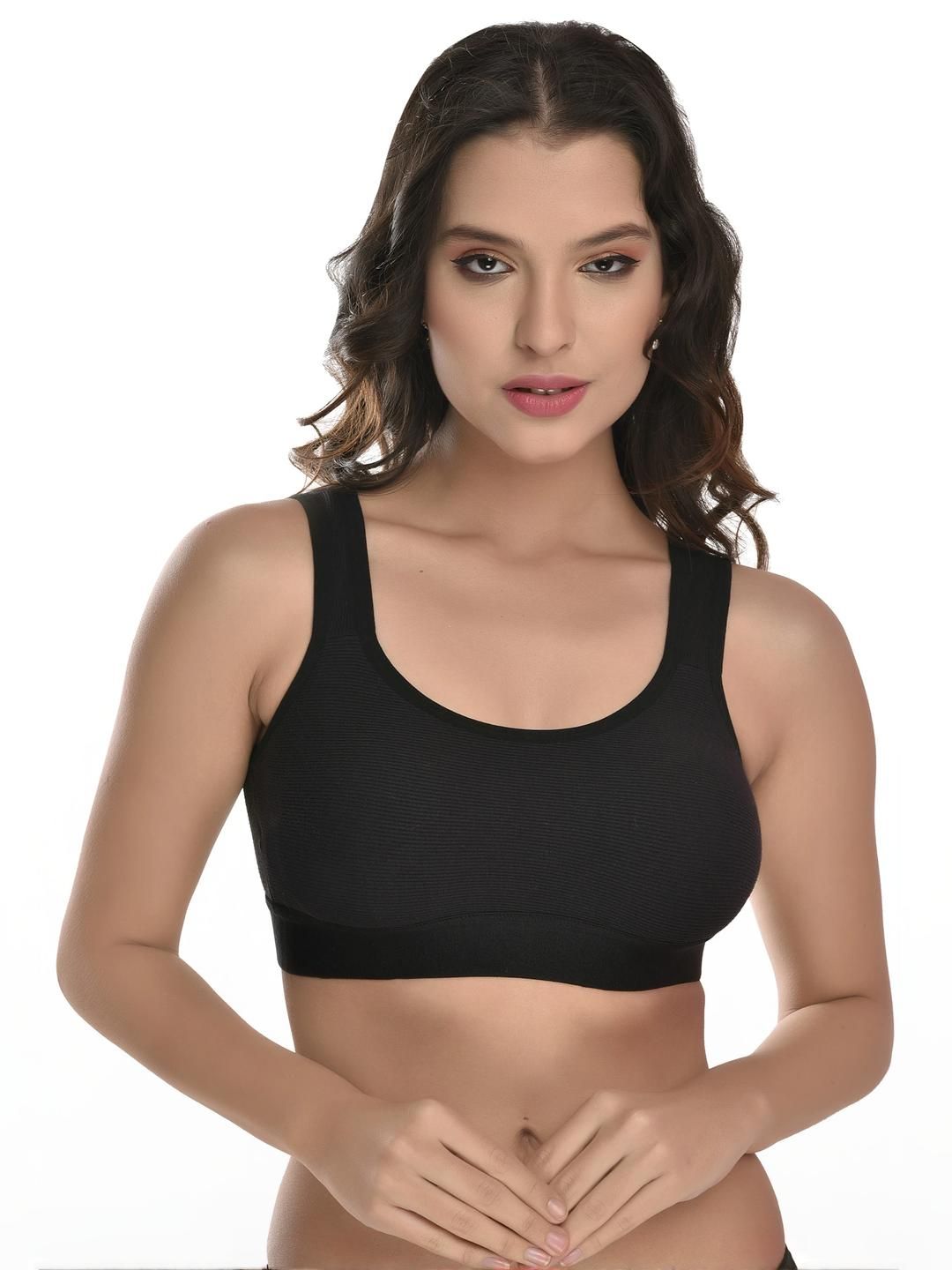 Samvar Black Cotton Non-Wired Non Padded Minimizer Bra-picture-27