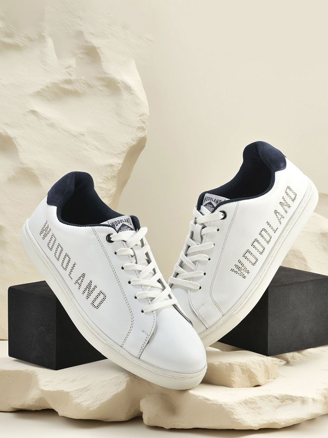 Woodland Men Colourblocked Leather Sneakers Shoes-picture-39
